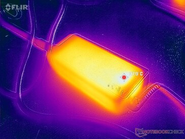 A hálózati adapter igényes terhelés esetén akár 38 C fölé is emelkedhet