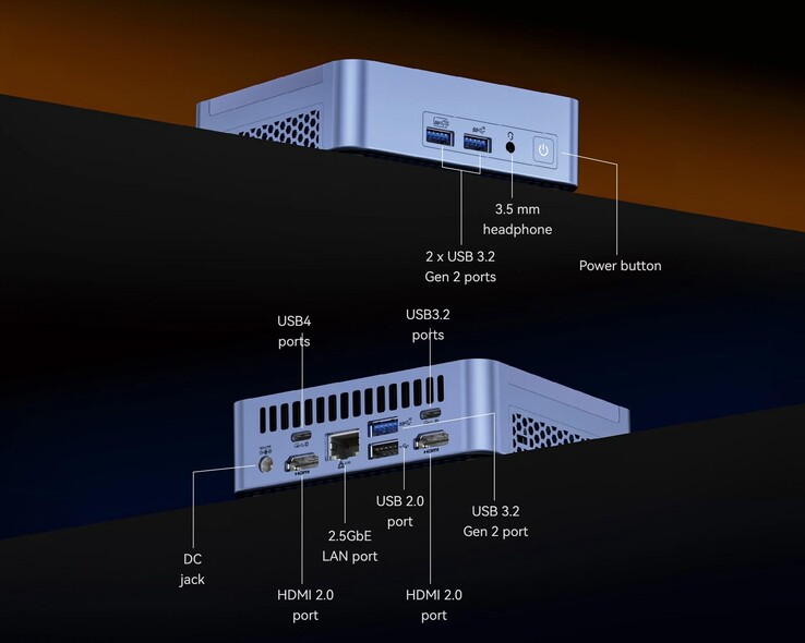 A Geekom AX8 Pro csatlakoztathatósága (Forrás: Geekom)