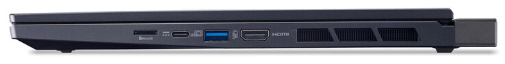 Jobb oldal: USB 3.2 Gen 2 (USB-C; Power Delivery, DP Alt Mode), USB 3.2 Gen 2 (USB-A), HDMI