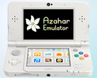 Nintendo 3DS emulátor Azahar logó a 3DS konzol képernyőjén