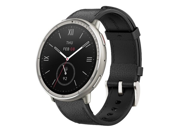 Az Amazfit Active 2 Premium Edition zafírüveggel és bőrszíjjal rendelkezik. (Kép forrása: Amazfit)