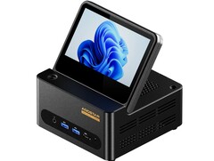 A G-Flip mini PC összehajtható kijelzővel rendelkezik (Kép forrása: Aoostar)