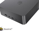 Az EQi13 új konfigurációja 16 GB RAM-mal rendelkezik, és 499 dollárba kerül. A képen: a mini PC elülső részét bemutató promóciós kép.
