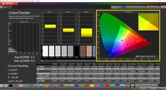 CalMAN ColorChecker (Profil: sRGB, Színtér: sRGB)