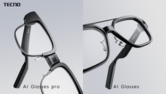 A Tecno AI Glasses és a Tecno AI Glasses Pro intelligens szemüvegek AI funkciókkal és beépített kamerákkal. (Kép forrása: Tecno)