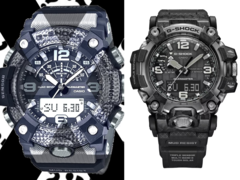 A kiszivárgott Casio G-Shock Mudmaster GG-B100X (balra) és a magasabb kategóriás G-Shock GWG-2000 (jobbra) várhatóan számos közös tulajdonsággal rendelkezik. (Kép forrása: @geesgshock on Instagram / Casio)