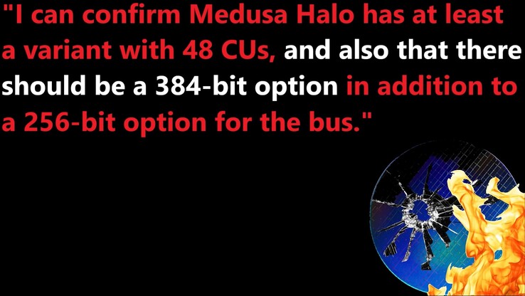 A Medusa Halo termékcsalád 256 és 384 bites APU-kat tartalmazhat. (Kép forrása: Moore's Law Is Dead)