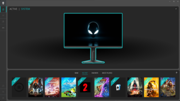 Alienware Command Center: Játékkönyvtár