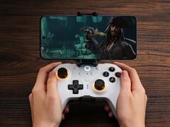 A 8BitDo Mobile Clip a 8BitDo Ultimate 2 vezeték nélküli vezérlőhöz nagyméretű okostelefonokkal működik. (Kép forrása: 8BitDo)