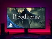 A Bloodborne PC-s verziója a játék monitorján (Kép forrása: Sony PlayStation szerkesztve)