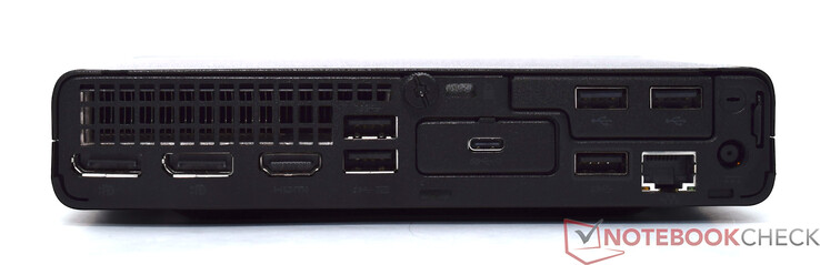 Hátul: 2x DisplayPort 1.4, HDMI 2.1, 3x USB Type-A 10 Gbit/s, 2x USB Type-A 2.0, USB Type-C 10 Gbit/s, RJ45 GBit-LAN, tápcsatlakozó