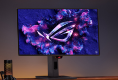 Az Asus ROG Strix OLED XG27UCDMG (a képen) a Samsung által gyártott QD-OLED panellel rendelkezik. (Kép forrása: Asus)