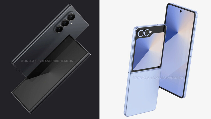 A Galaxy Z Fold7 és a Galaxy Z Flip7 egyidejűleg jelenik meg idén nyáron. (Kép forrása: Android Headlines &amp; OnLeaks)