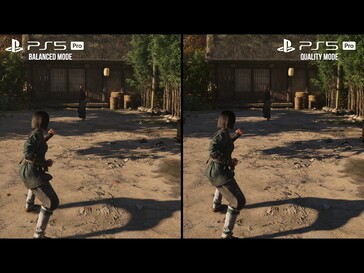 Assassin's Creed Shadows PS5 Pro blanced vs. quality mode összehasonlítás (Kép forrása: screenshot, Digital Foundry YouTube)