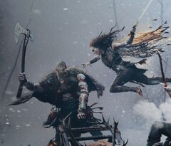 Kratos a God of War Ragnarökben elhárítja a gyászoló, feldühödött Freyát. (Kép forrása: PlayStation)