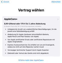 Az AppleCare+ opcióként elérhető.