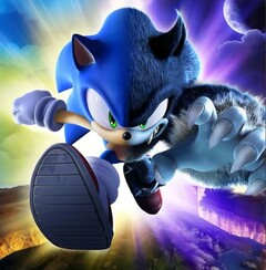 A Sonic Unleashed, amelyben a játékosok a címszereplő Sonicot irányítják, amint az &quot;werehoggá&quot; (képünkön) változik, PC-re is átkerült. (Kép forrása: Sonic Unleashed borítókép)