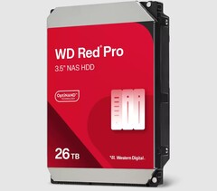 A 26 TB-os Red Pro NAS merevlemez az egyik legnagyobb kapacitású CMR-meghajtó, amely ma kapható. (Kép forrása: Western Digital)