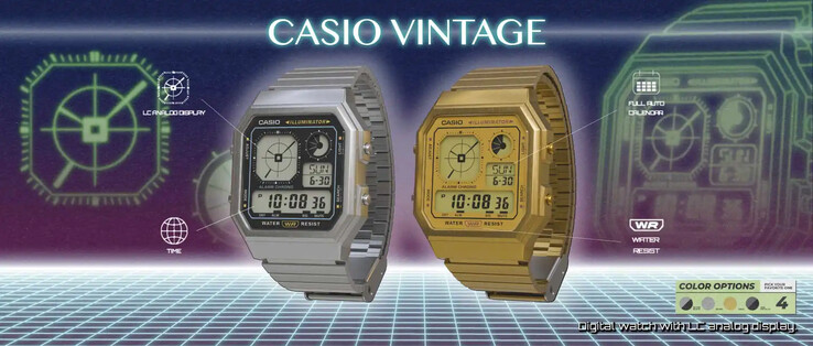 A Casio A130WE-1A (balra) és a Casio A130WE-9A (jobbra) órák. (Kép forrása: Casio)