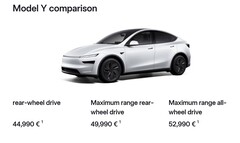 A nagy hatótávolságú RWD Y Juniper modell 386 mérföldes hatótávolsággal rendelkezik (Kép forrása: Tesla)