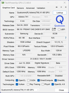 GPU-Z Adreno X1-85 (3,8 TFLOPS)