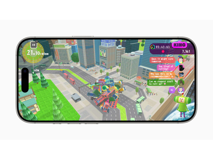 A Katamari Damacy Rolling Live képernyőképét egy iPhone-on játsszák. (Kép forrása: Apple)