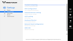 A Minisforum MS-A1 UEFI-je