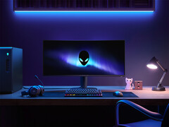 Az Alienware AW3225DM ívelt QHD panelt kínál 180 Hz-es frissítési frekvenciával (Kép forrása: Dell)