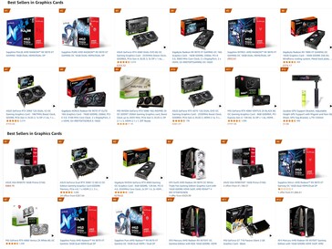 Amazon UK és Németország legkelendőbb GPU-k (Kép forrása: Screenshot, Amazon UK, Amazon Németország)