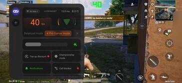 PUBG Mobile: Ultra HDR, 40 fps átlag.